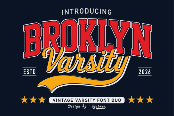 Broklyn Varsity Font: Retro Sports Design Inspiration