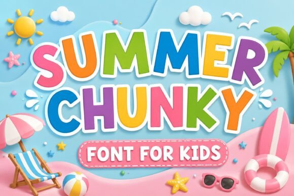 Creative Summer Chunky Font Design Ideas