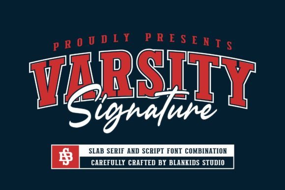 Varsity Signature Font Ideas for Athletic Branding