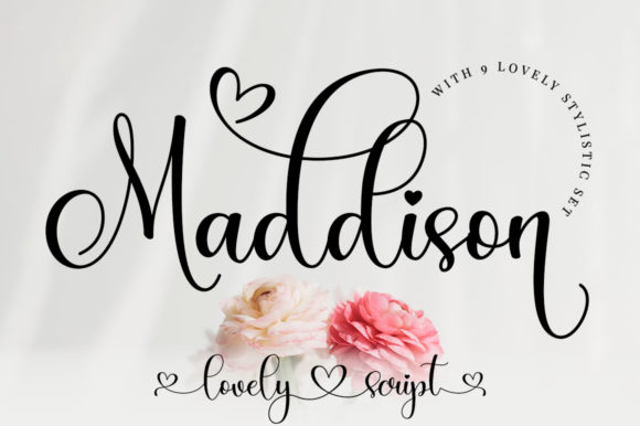 Maddison Font: Elegant Script for Wedding Stationery